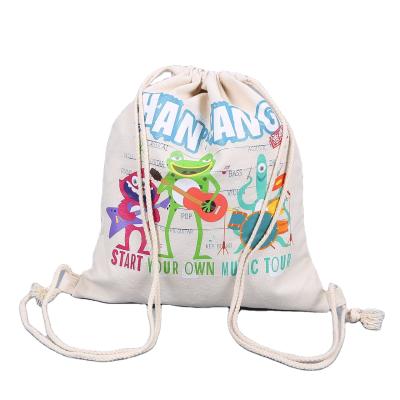 China Customized Folding Cotton Drawstring Bag Organic Luxurious Drawstring Bag for sale