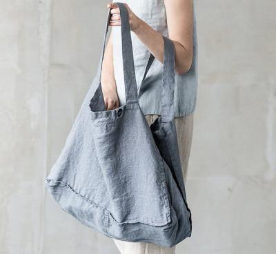 China Eco-friendly custom logo printed women girls canvas tote bag in dark gray canvas bag canvas shopping bag for sale