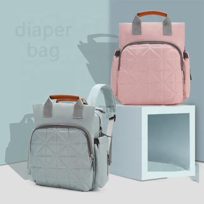 China New OEM Fashion Large Capacity Diaper Bag Mommy Backpack Outdoor Durable Bag Water Resistant Baby Bags for sale