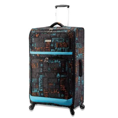 China Wholesale Soft Shell Trolley Luggage Suitcase Bag Travel Suit Cases With TSA Lock Fashion Design Fabric Hardware for sale