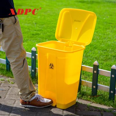 China XDPC Best Price Hospital Foot Biohazard Pedal Plastic Viable Foot Medical Waste Bin Medical Trash Bins for sale