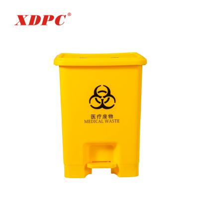 China 15l Top Sustainable Cheap Pedal Sale Pedal Plastic Medical Recycled Desktop Plastic Medical Recycled Trash Bin for sale