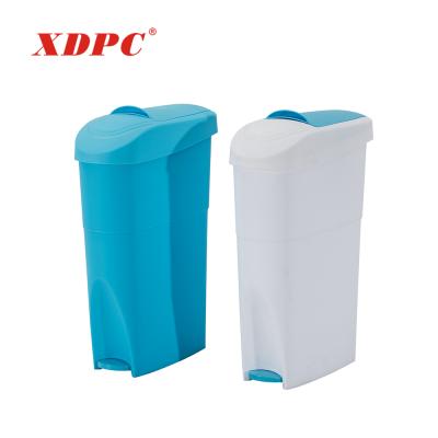 China XDPC Viable Wholesale Plastic Sanitary Chatroom Toilet Waste Bin Pedal Step Trash Bin For Ladies for sale