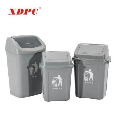 China Sustainable Plastic Garbage Supplier Shopping Mall Hotel Garbage Bin 20 Liter 20l Garbage PP Trash Can With Lid for sale