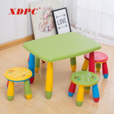 China Eco-friendly design best price plastic children kindergarten reading learning furniture table with removable legs for sale