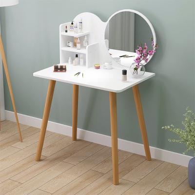 China Adjustable Bedroom Dressing Table Furniture Vanity Table Makeup Chair Set With Mirror for sale