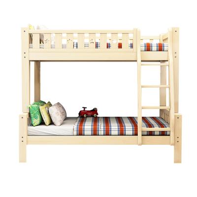 China Space Saving Kids Twin Bed Environmental Friendly Modern Simple Solid Wood Kids Bunk Bed for sale