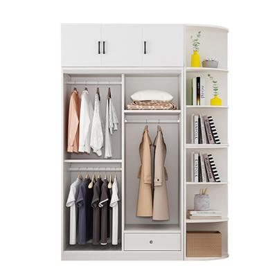 China Adjustable Modern White Modern Bedroom Furniture Space Saving Closet Wood (Other) Wardrobe for sale