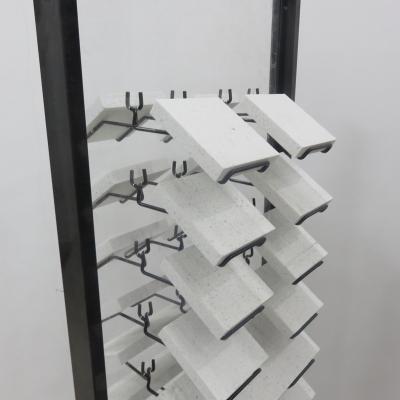 China Factory direct showroom floor display rack marble stone marble display board ceramic metal quartz shelf tile display rack for sale