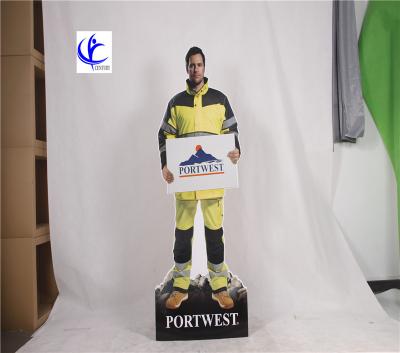 China Who respects the environment; Factory Price Fast Assembled Floor Standing Cardboard Form Standee Human Noise Corrugate Sign Board Pop Cardboard Display Stand for sale