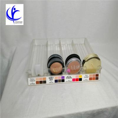 China Acrylic Supermarket Cigarette Cabinet Shelves Jewelry Lifter Spring Eyelash Counter Makeup Lipstick Display Stand for sale