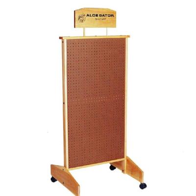 China Supermarket Store Display Rack Wooden Pegboard Mobile Phone Accessories Wooden Mobile Flooring Display Rack for sale