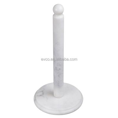 China Modern White Marble Luxury Upright Kitchen Paper Towel Holder Paper Towel Rack Paper Towel Holder for sale