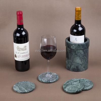 China Sustainable Set of 4 Green Marble Coasters Coaster Set Coasters for Drink for sale