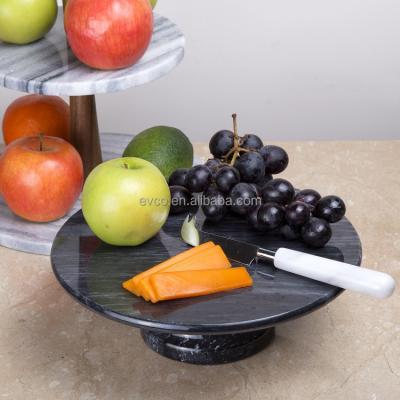 China Sustainable Black Marble Cake Stand Cake Table Cake Dessert Stand for sale