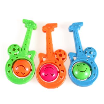 China Hotselling PP Plastic In The Market Funny Mini Plastic Guitar Bell Toys Market Baby Bell Toy Kids Whistle Plastic for sale