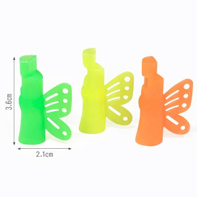 China High Quality PP Plastic Manufacture Butterfly Shaped Mini Whistle Promotional Toys For 45mm Plastic Capsule Whistle for sale