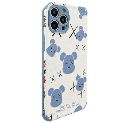 China 2021 Anti-fall fashion cartoon cute cub bear shockproof phone case back cover for iphone 7 8/8 plus X max max xs 11 12 pro for sale