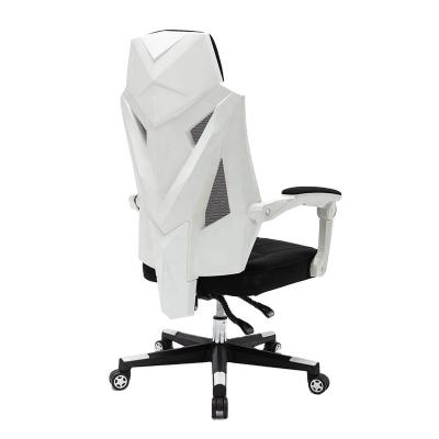 China (Size)Adjustable White Net Fabric Chair Leisure Computer Chair Can Lie Study Bedroom Luxurious Net Chair for sale