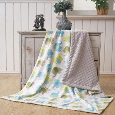 China Anti-Static soft blanket bean Baby comfort blanket fleece double kids cover blanket for sale