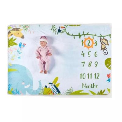 China Super Soft Photography Backdrop Photo Prop Baby Personalized  Monthly Milestone Blanket With 2 Frames for sale