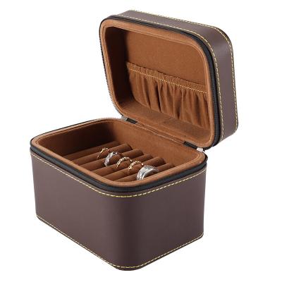 China Handmade Multi-Function Large Travel Jewelry Storage Case Portable Earring Bangle Bracelet Case for sale