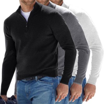 China Latest Design Man Plain Breathable Casual 8 Colors Winter Knitted Long Sleeve Pullover Sweater for sale