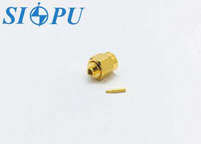 China Brass SMA Male RF Coaxial Connectors Straight Type for sale