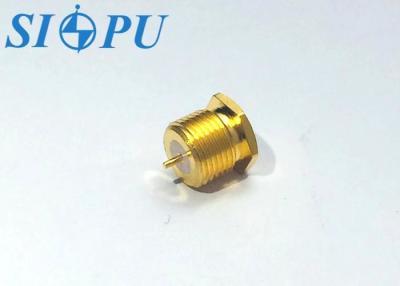 China Female Microstrip Coaxial MCX RF Connector Threaded Mounted for sale