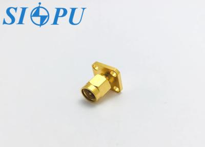 China Flange Installation Microstrip Coaxial Male SMA RF Connector Plug Welding for sale