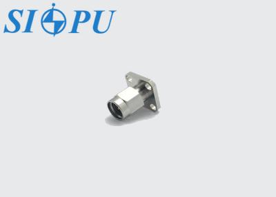 China SMA Male Microstrip RF Coaxial Connectors Four Hole Flange Mounted for sale