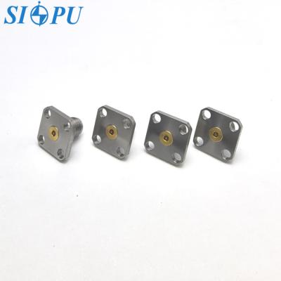 China 2.92 Female RF Coaxial Connector Four Hole Flange Mounted Socket for sale