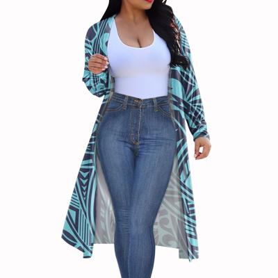 China Anti-Wrinkle New Design Cardigan Samoa Style Polynesian Tribal Printed Design Clothes Long Sleeves Cardigan Plus Size Casual Cardigan for sale