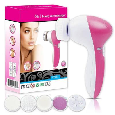 China Amazon Hot Selling Super 5 Acne Treatment In 1 Wholesale Sonic Facial Cleansing Brush Beauty Brush Skin Care Facial Cleansing Device for sale