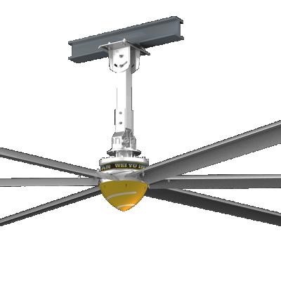 China Warehouse WEIYU 22FT Industrial Large HVLS Fan Commercial Ceiling Fan On Sale for sale