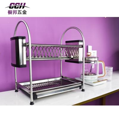 China Tabletop Kitchen Stocked Stainless Steel Dish Rack Drying Rack Rack In Buffet for sale