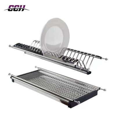 China Sustainable Stainless Steel SS Dish Rack Dish Drying Racks Buffet Storage Wire Rack Dish Tray for sale