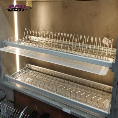 China Modern Kitchen Dish Rack Cabinet Organizer Storage Rack Holder Drying Dish Rack Rack Stainless Steel Dish Basket for sale