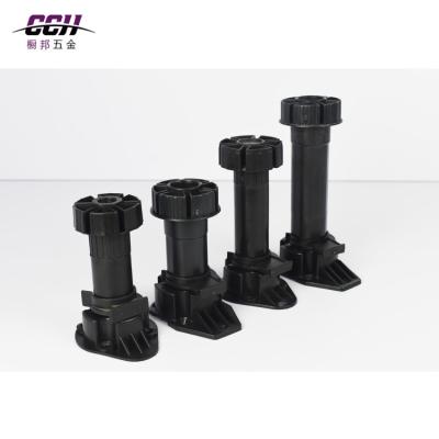 China Modern PVC Pedestal 150MM Leveling Feet Leg For Sideboard Height Cabinet Plastic Adjustable Legs for sale