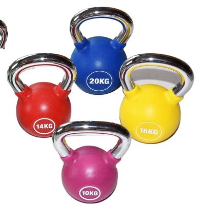 China High Grade Kettlebell Electroplating Handle Universal Solid Steel Competition Core PU Kettlebell 4kg to , 20kg for sale