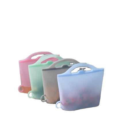 China 100%reusable minimalist silicone food storage container bag for sale