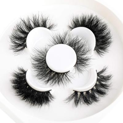 China 25-30 times group 7 pairs 3d real mink eyelash 25mm 30mm 3d private label 25 mm 3d mink eyelash handmade natural book for sale