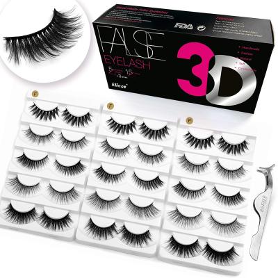 China 25-30 cheap lot 10 of single times wholsale natural false eyelashes set kit 12pair #30a d22 7d 10in1 peels fluffy top mink short strip eyelash for sale