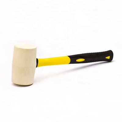 China Wholesale Quality 45#/55# Head Household Tools Custom Heavy Duty Rubber Hammers Tool Round Head Mallet Hammer for sale