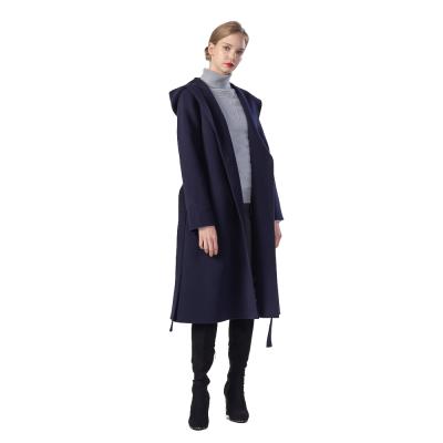 China Breathable Classic Top Women Handmade Wool Blend Overcoat 100% Wool Full Length Ladies Coat for sale