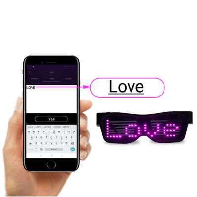 China 2019 New App Programmmed Led Scrolling Messasge Glasses App Programmed Led Scrolling Messasge Glasses Lead Glasses Shutter Message Flashing Glass for sale