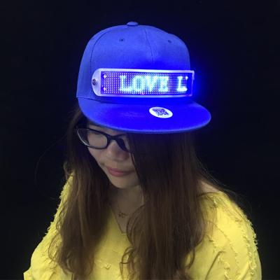 China Fashionable baseball cap with built in led light, led cap APP, rechargeable led cap light for sale