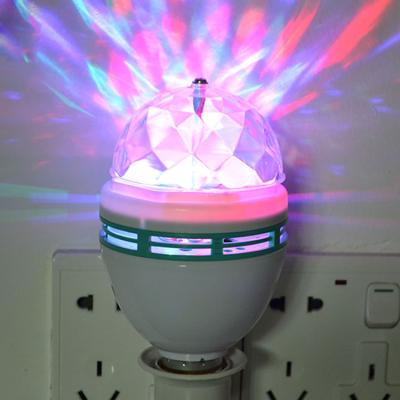 China Theme Park Sound Activated Lamp LED Crystal Stage Light Multi Full Color Rotating Strobe Bulb For Disco Birthday Party Club Bar for sale