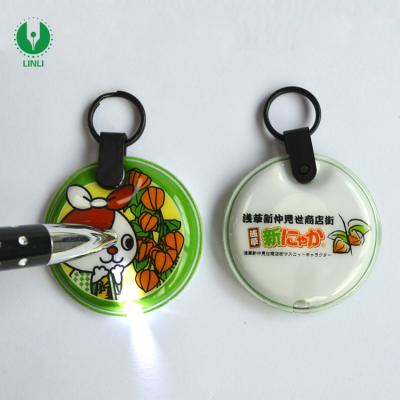 China Customized Led Lights Form Cheap PVC Flashlight Led Key Chain for sale