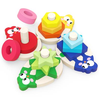 China Eco-friendly Material Wooden Toys Puzzle Children Train Sorter Wooden Educational Toys For Boys And Girls for sale